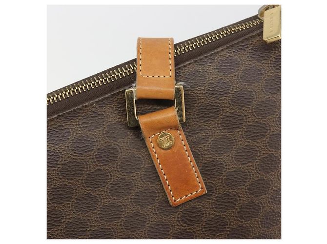 Céline Borsa Tote CELINE Macadam in PVC e pelle marrone con finiture dorate Auth ep15259 - vista 14