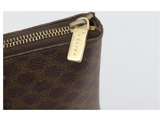 Céline Borsa Tote CELINE Macadam in PVC e pelle marrone con finiture dorate Auth ep15259 - vista 15