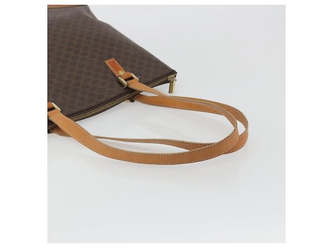 Céline Borsa Tote CELINE Macadam in PVC e pelle marrone con finiture dorate Auth ep15259 - vista 7