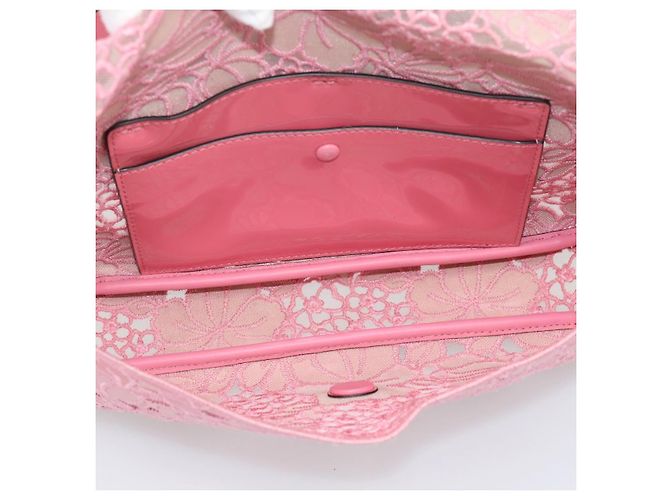 Borsa a tracolla FENDI Flower Mamma Baguette in vernice 2way Rosa 8BR600 Auth yk20690SAM - vista 17