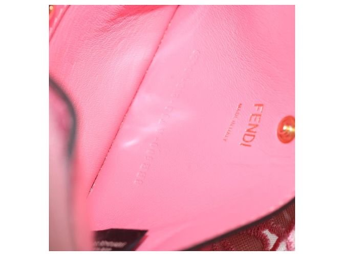 Borsa a tracolla FENDI Flower Mamma Baguette in vernice 2way Rosa 8BR600 Auth yk20690SAM - vista 21