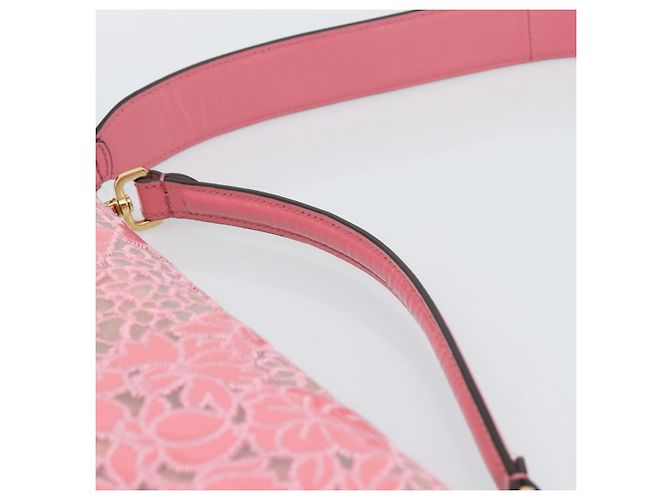 Borsa a tracolla FENDI Flower Mamma Baguette in vernice 2way Rosa 8BR600 Auth yk20690SAM - vista 8