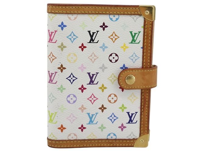 LOUIS VUITTON Monogram Multicolor Agenda PM Planner Cover R21074 Auth 194630 Bianco - vista 13