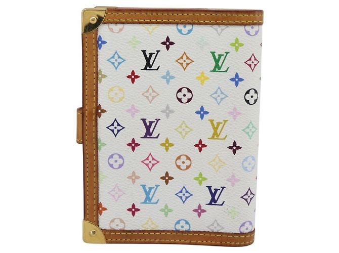 LOUIS VUITTON Monogram Multicolor Agenda PM Planner Cover R21074 Auth 194630 Bianco - vista 2