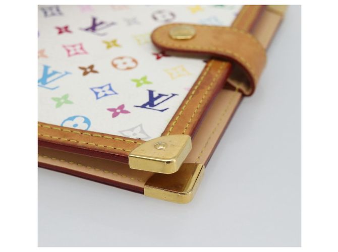 LOUIS VUITTON Monogram Multicolor Agenda PM Planner Cover R21074 Auth 194630 Bianco - vista 7