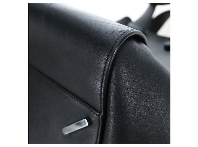 LOEWE Hammock Medium Hand Bag Leather 2way Black Silver Auth ep15172SAV Nero Argento - vista 19