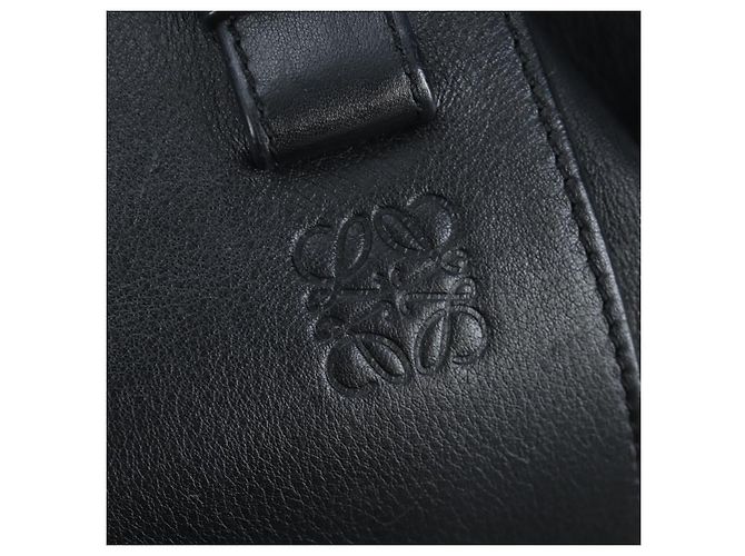 LOEWE Hammock Medium Hand Bag Leather 2way Black Silver Auth ep15172SAV Nero Argento - vista 23