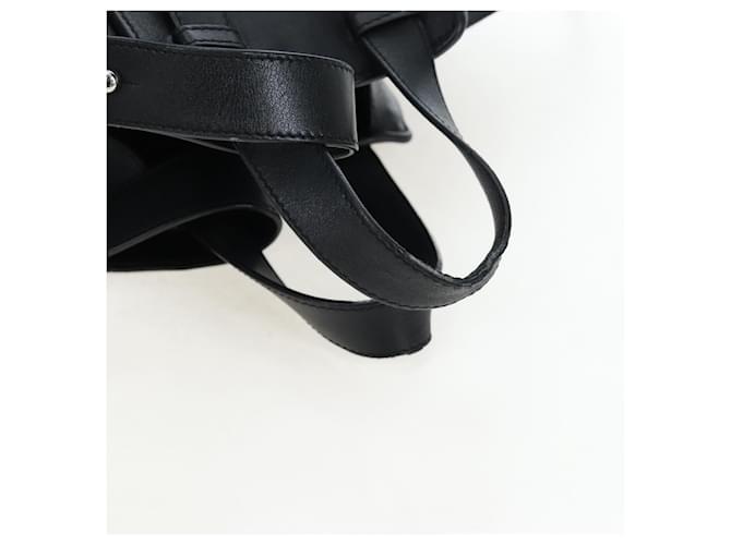 LOEWE Hammock Medium Hand Bag Leather 2way Black Silver Auth ep15172SAV Nero Argento - vista 7