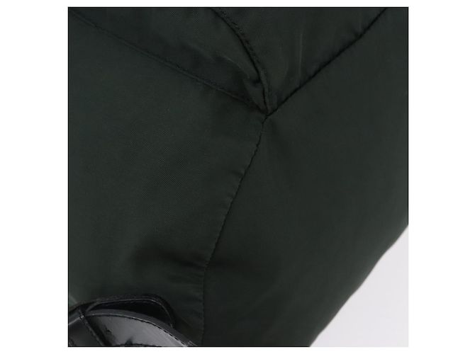 Zaino PRADA Nylon Verde Argento Auth hk3999 - vista 15