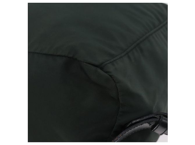 Zaino PRADA Nylon Verde Argento Auth hk3999 - vista 18