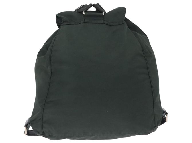Zaino PRADA Nylon Verde Argento Auth hk3999 - vista 2