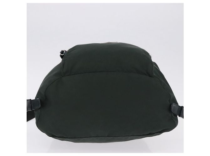 Zaino PRADA Nylon Verde Argento Auth hk3999 - vista 5