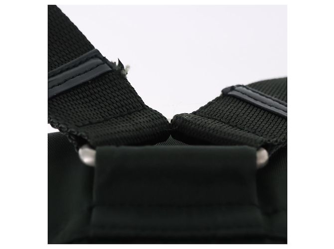 Zaino PRADA Nylon Verde Argento Auth hk3999 - vista 8
