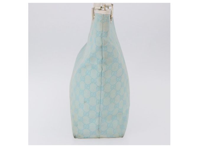 Borsa Tote GUCCI GG Canvas Azzurro Oro 002 1098 Auth 193504 D'oro Blu chiaro - vista 5