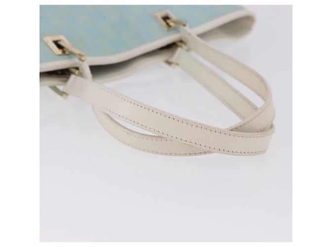 Borsa Tote GUCCI GG Canvas Azzurro Oro 002 1098 Auth 193504 D'oro Blu chiaro - vista 7
