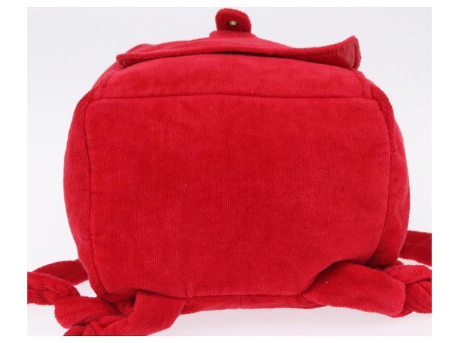 Zaino Gianni Versace Pile Red Silver Auth hk3931 Argento Rosso - vista 12