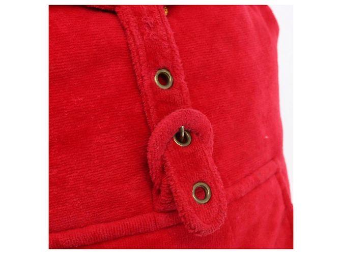 Zaino Gianni Versace Pile Red Silver Auth hk3931 Argento Rosso - vista 18