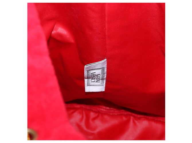 Zaino Gianni Versace Pile Red Silver Auth hk3931 Argento Rosso - vista 23