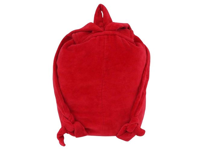 Zaino Gianni Versace Pile Red Silver Auth hk3931 Argento Rosso - vista 3