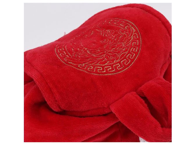Zaino Gianni Versace Pile Red Silver Auth hk3931 Argento Rosso - vista 6