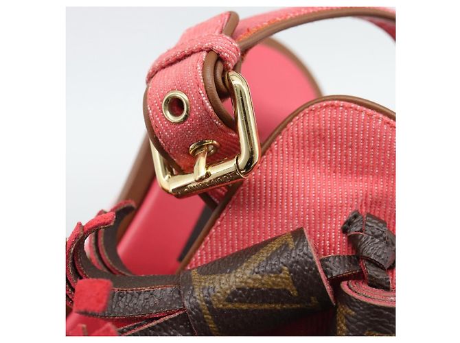 LOUIS VUITTON Sandali con Nappina Monogram EU35 Rosa LV Auth ar14147M Monogramma - vista 10