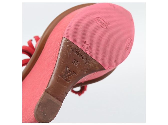 LOUIS VUITTON Sandali con Nappina Monogram EU35 Rosa LV Auth ar14147M Monogramma - vista 11