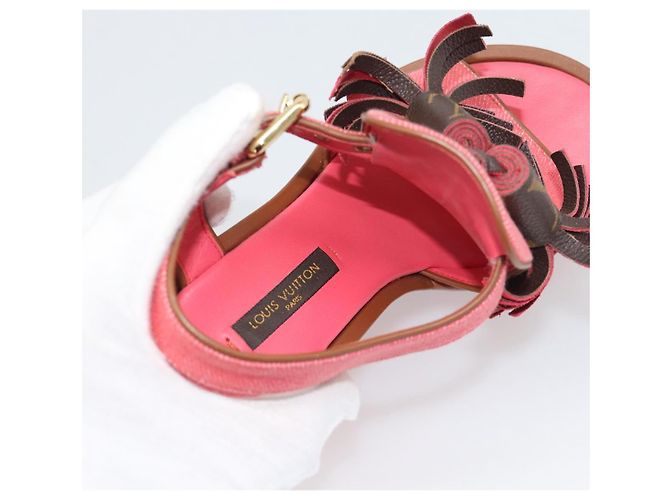LOUIS VUITTON Sandali con Nappina Monogram EU35 Rosa LV Auth ar14147M Monogramma - vista 22