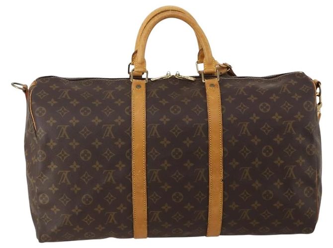 LOUIS VUITTON Monogram Keepall Bandouliere 50 Boston Bag M41416 LV Auth bs36255 Monogramma - vista 2
