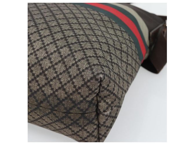 Bolso de Hombro GUCCI Web Sherry Line Nylon Beige Plata 270410 Auth 194052 - Ansicht 10