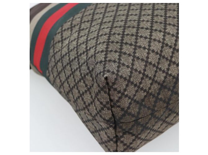 Bolso de Hombro GUCCI Web Sherry Line Nylon Beige Plata 270410 Auth 194052 - Ansicht 11