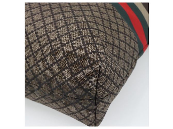 Bolso de Hombro GUCCI Web Sherry Line Nylon Beige Plata 270410 Auth 194052 - Ansicht 12