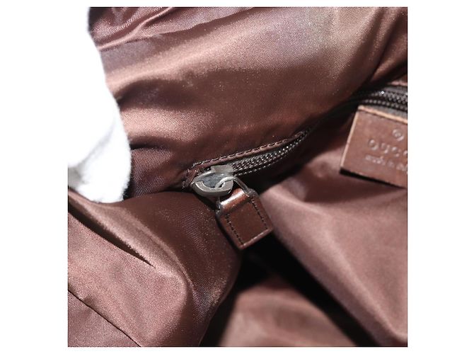 Bolso de Hombro GUCCI Web Sherry Line Nylon Beige Plata 270410 Auth 194052 - Ansicht 20