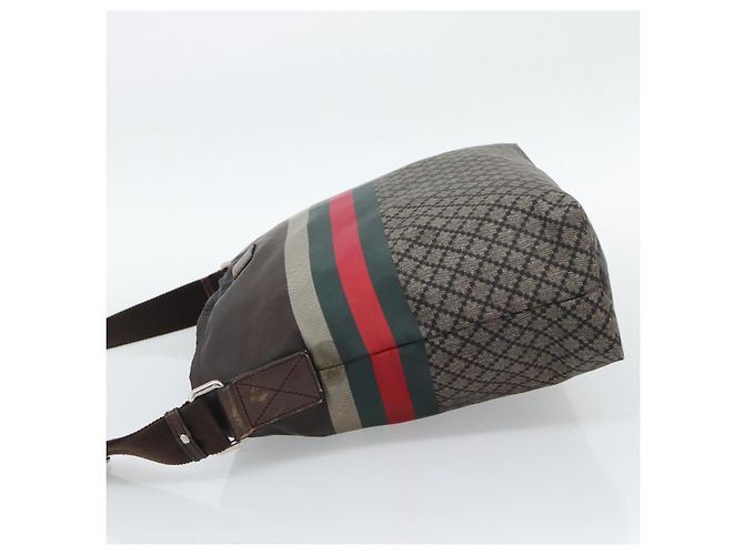 Bolso de Hombro GUCCI Web Sherry Line Nylon Beige Plata 270410 Auth 194052 - Ansicht 4