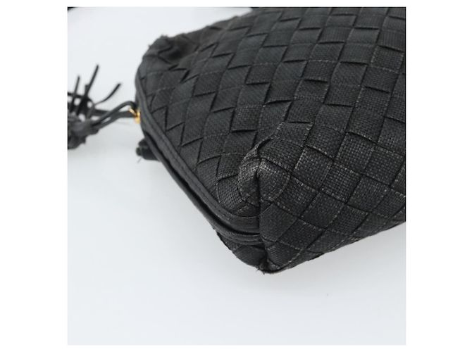 Borsa a Spalla BOTTEGA VENETA INTRECCIATO Tela Nero Oro Auth 190995 - vista 14