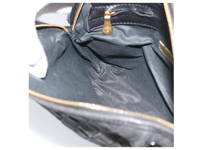 Borsa a Spalla BOTTEGA VENETA INTRECCIATO Tela Nero Oro Auth 190995 - vista 18