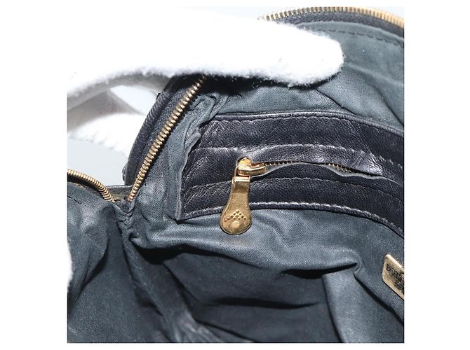 Borsa a Spalla BOTTEGA VENETA INTRECCIATO Tela Nero Oro Auth 190995 - vista 19