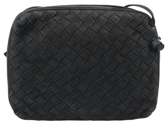 Borsa a Spalla BOTTEGA VENETA INTRECCIATO Tela Nero Oro Auth 190995 - vista 2