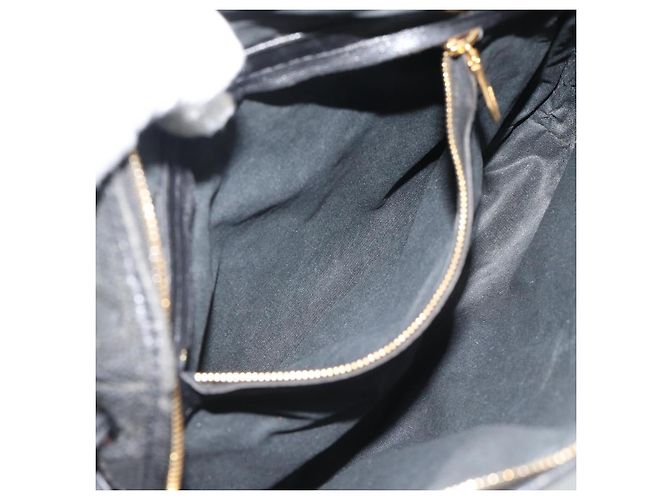 Borsa a Spalla BOTTEGA VENETA INTRECCIATO Tela Nero Oro Auth 190995 - vista 20