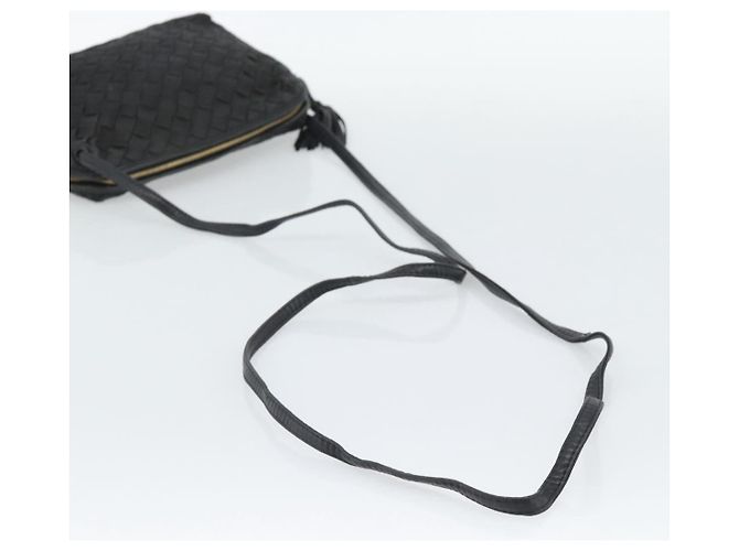 Borsa a Spalla BOTTEGA VENETA INTRECCIATO Tela Nero Oro Auth 190995 - vista 7