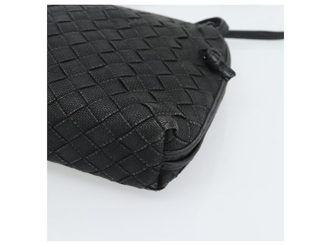 Borsa a Spalla BOTTEGA VENETA INTRECCIATO Tela Nero Oro Auth 190995 - vista 9