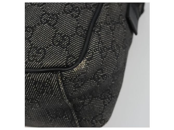 Borsa a Spalla GUCCI GG Canvas Nera Argento 03136 Auth hk3986 Nero - vista 10