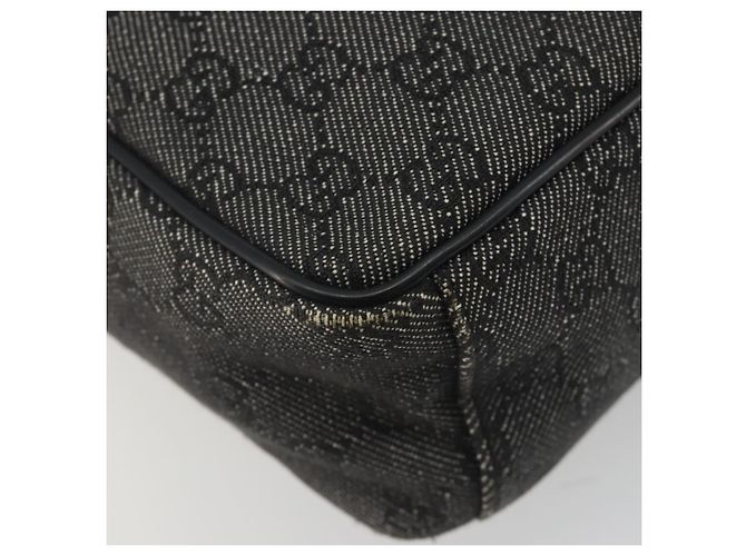 Borsa a Spalla GUCCI GG Canvas Nera Argento 03136 Auth hk3986 Nero - vista 13