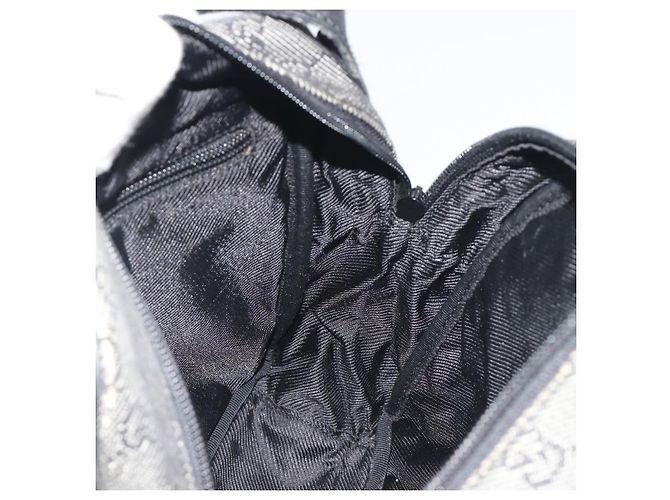 Borsa a Spalla GUCCI GG Canvas Nera Argento 03136 Auth hk3986 Nero - vista 18