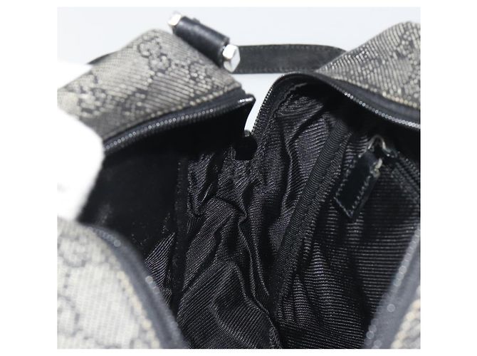 Borsa a Spalla GUCCI GG Canvas Nera Argento 03136 Auth hk3986 Nero - vista 19