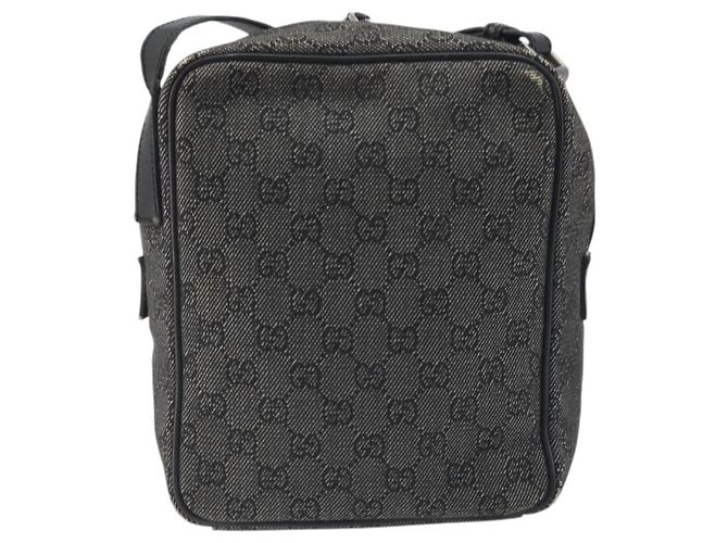 Borsa a Spalla GUCCI GG Canvas Nera Argento 03136 Auth hk3986 Nero - vista 3