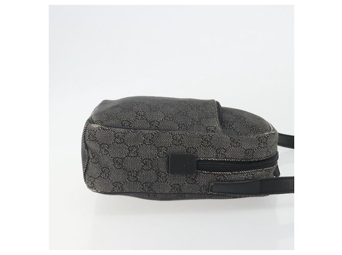 Borsa a Spalla GUCCI GG Canvas Nera Argento 03136 Auth hk3986 Nero - vista 4