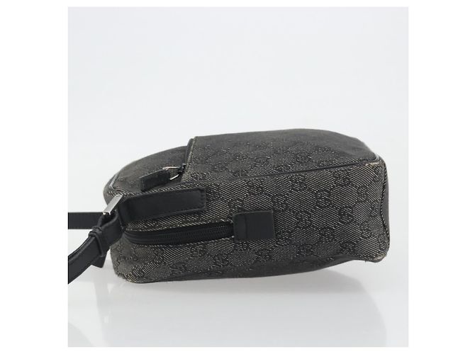 Borsa a Spalla GUCCI GG Canvas Nera Argento 03136 Auth hk3986 Nero - vista 5