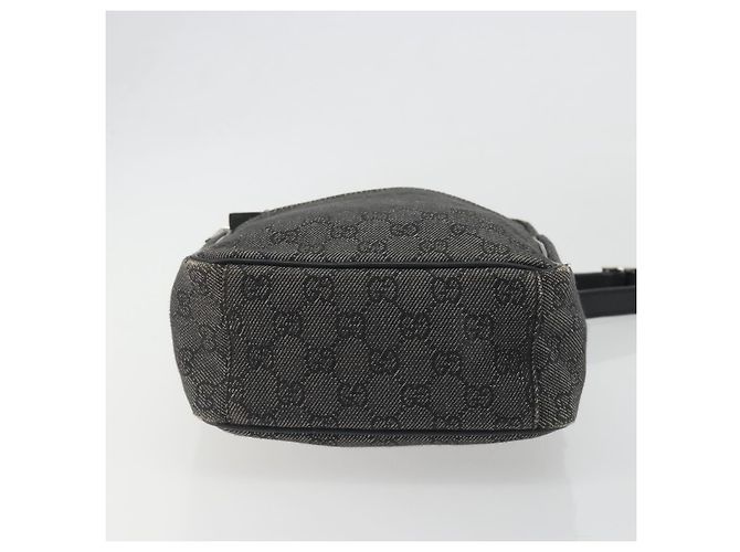 Borsa a Spalla GUCCI GG Canvas Nera Argento 03136 Auth hk3986 Nero - vista 9
