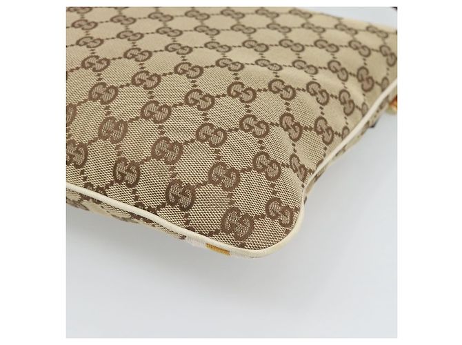 Borsa a tracolla GUCCI GG Canvas Sherry Line Beige Oro 144388 Auth 193563A D'oro - vista 12