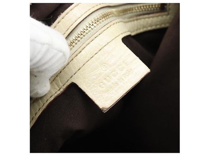 Borsa a tracolla GUCCI GG Canvas Sherry Line Beige Oro 144388 Auth 193563A D'oro - vista 16